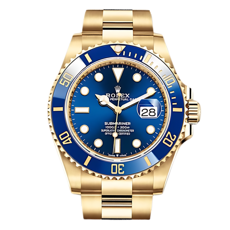 Relógio Masculino De Luxo Rolex Submariner Golden Blue