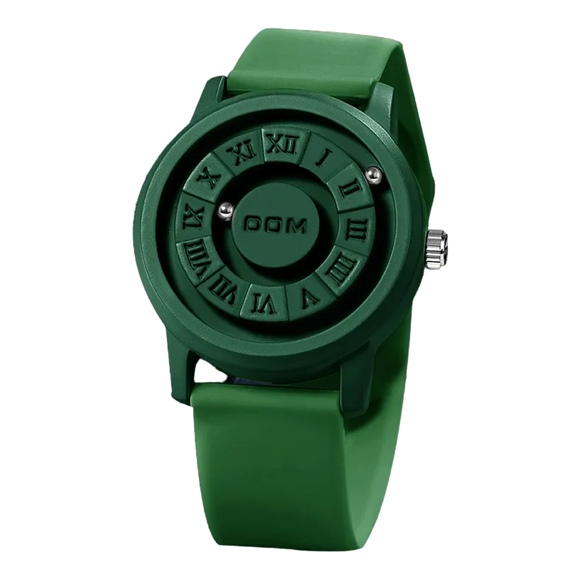 Relógio Minimalista Masculino Magnetic Orbit Don Caruso Green