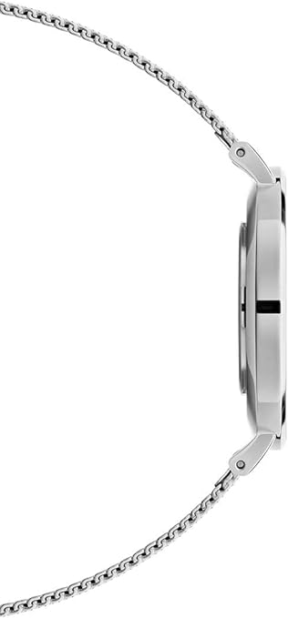 Relógio Minimalista Prata e Branco Dallas Silver White 40mm