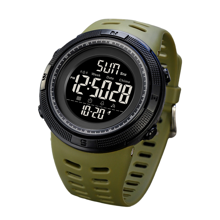 Relógio Esportivo Masculino Army Green ChronoWave