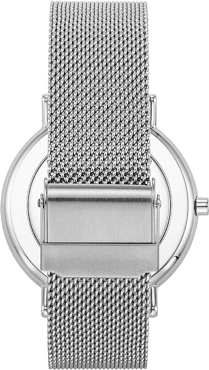 Relógio Minimalista Prata e Branco Dallas Silver White 40mm