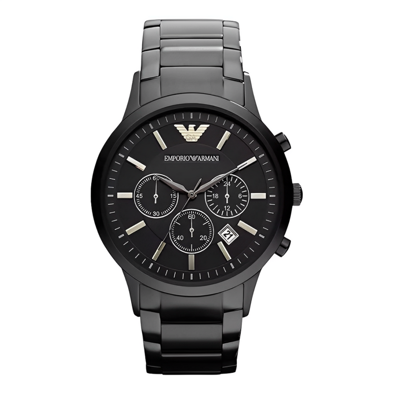 Relógio De Luxo Masculino Empório Armani Black Midnight