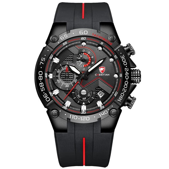 Relógio Esportivo Masculino Cronográfo e Taquímetro Cheetah All Black Aventador