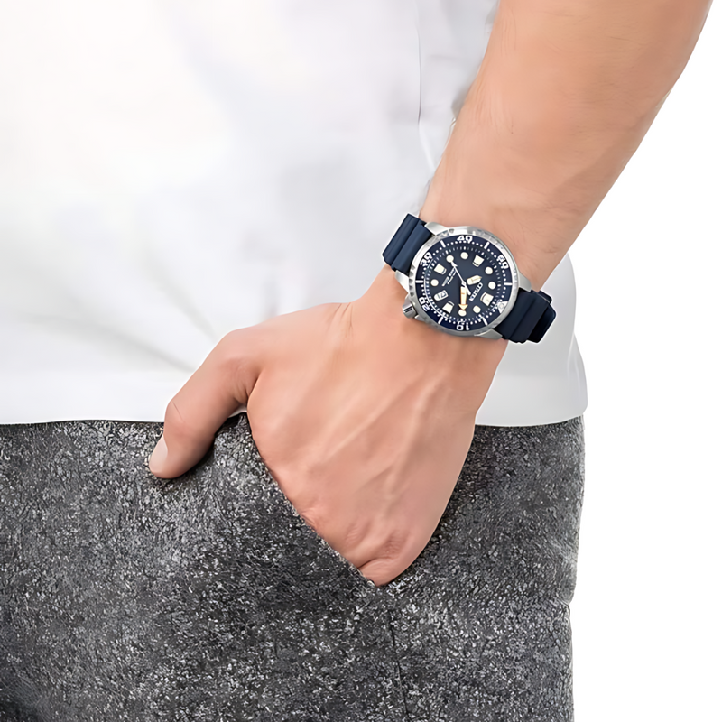 Relógio Clássico Masculino Mergulhador Pulseira de Borracha Citizen Promaster - (Última Oportunidade)