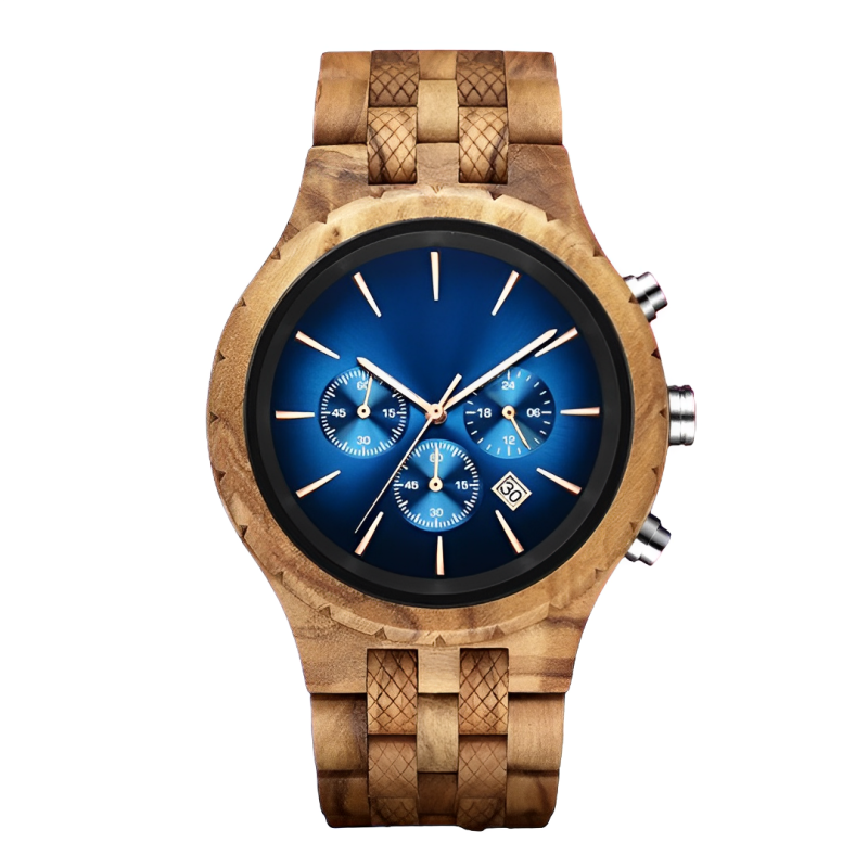 Relógio Casual Kunhuang Wooden Watch