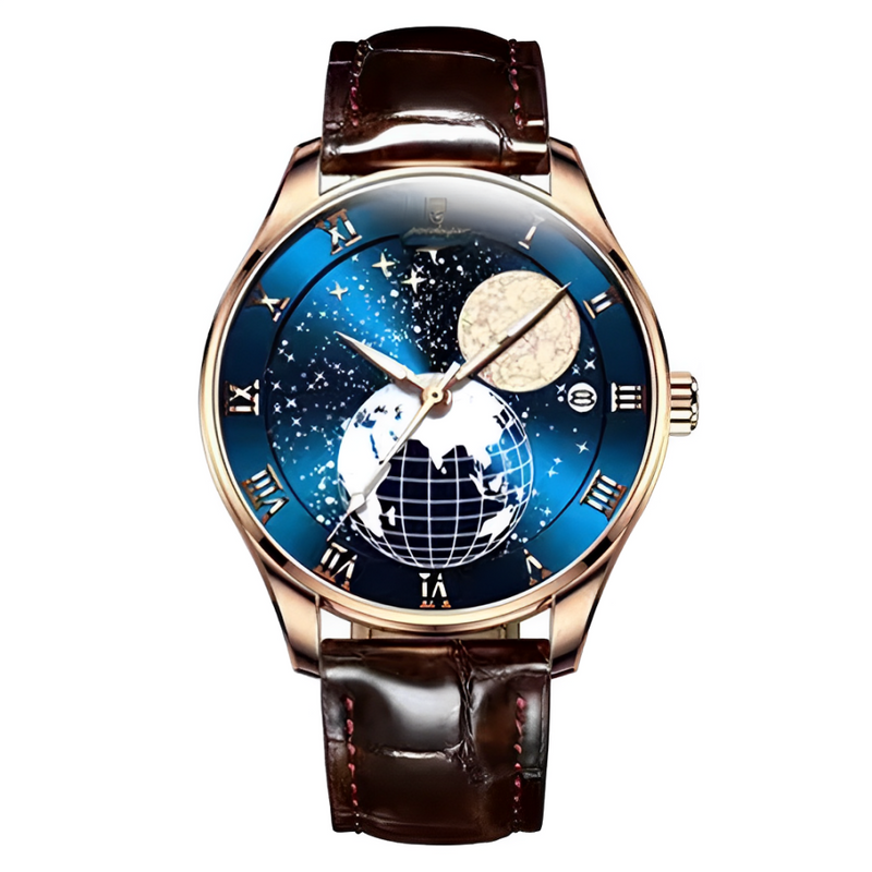 Relógio Masculino De Luxo Poedagar Blue Earth