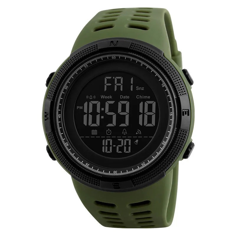 Relógio Esportivo Masculino Army Green ChronoWave