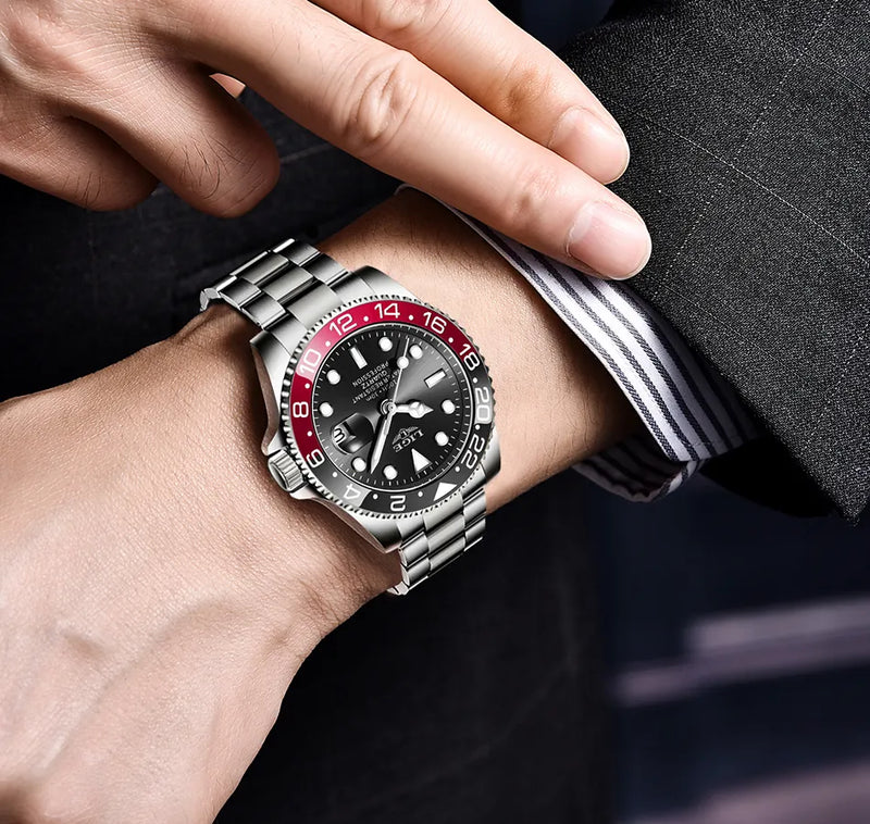 Relógio Masculino de Luxo Lige Rossoneri Submariner