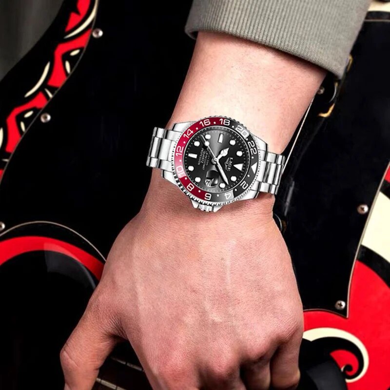 Relógio Masculino de Luxo Lige Rossoneri Submariner