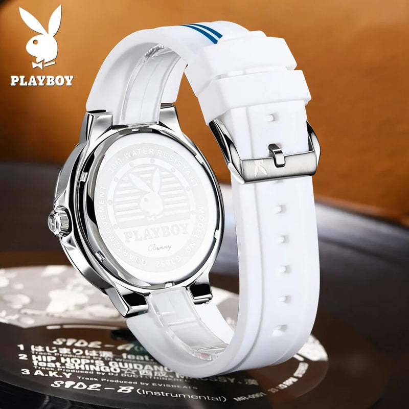 Relógio Casual Masculino Playboy Dangler White