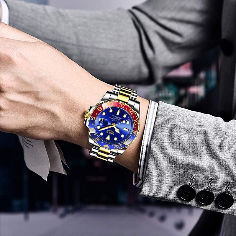 Relógio Masculino de Luxo Lige Il Grifone Submariner