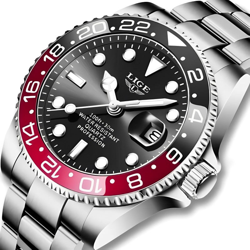 Relógio Masculino de Luxo Lige Rossoneri Submariner