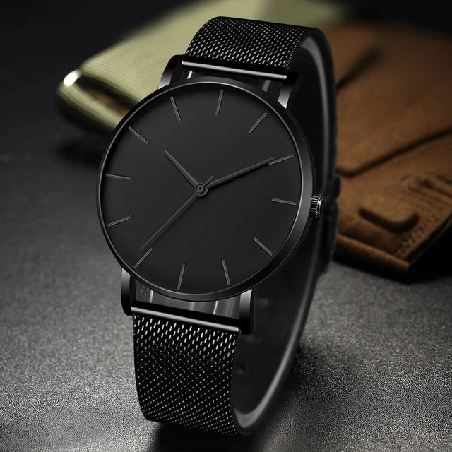 Relógio Minimalista Preto Dallas All Black 40mm