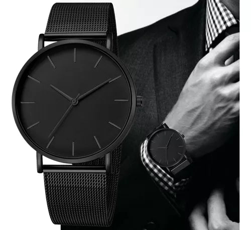 Relógio Minimalista Preto Dallas All Black 40mm