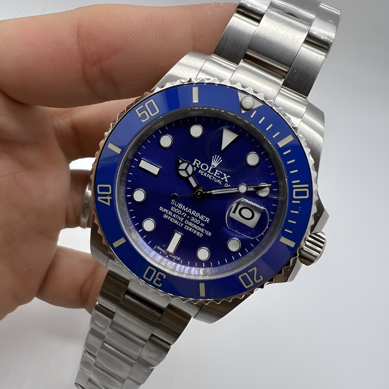 Relógio Masculino De Luxo Rolex Submariner Blue