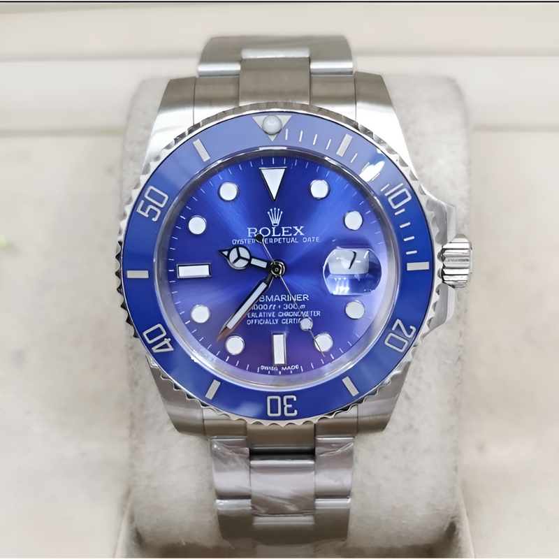 Relógio Masculino De Luxo Rolex Submariner Blue