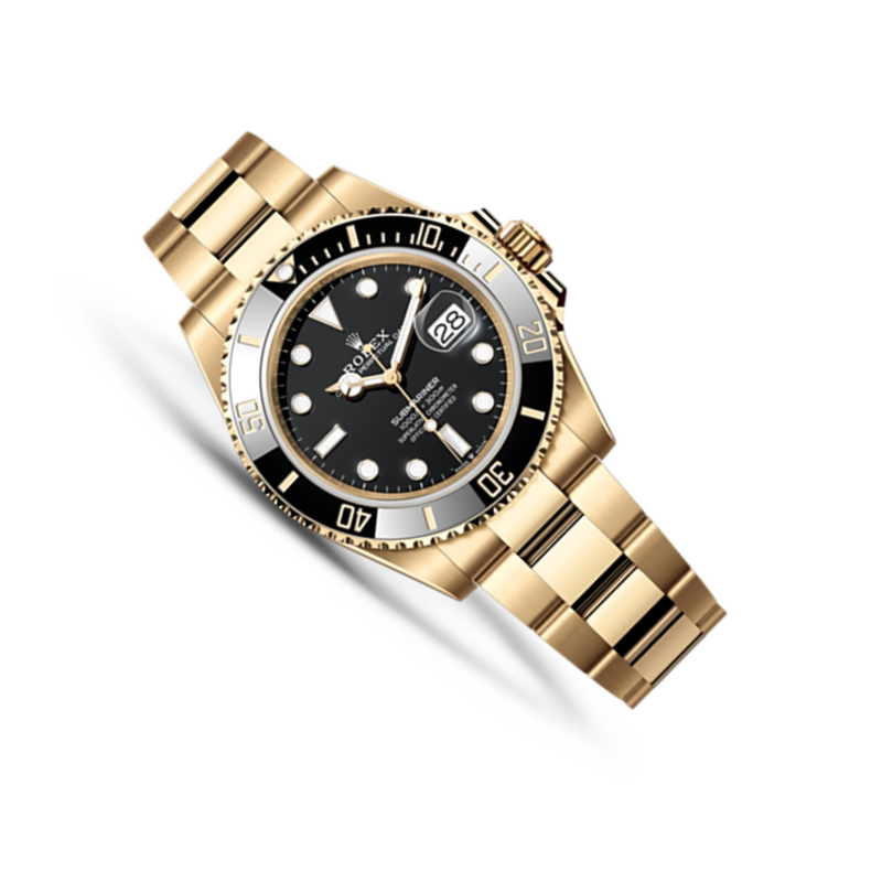 Relógio Masculino De Luxo Rolex Submariner Golden Black