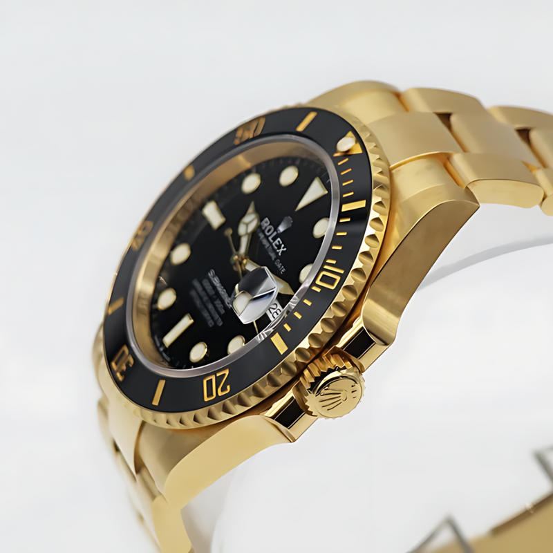 Relógio Masculino De Luxo Rolex Submariner Golden Black