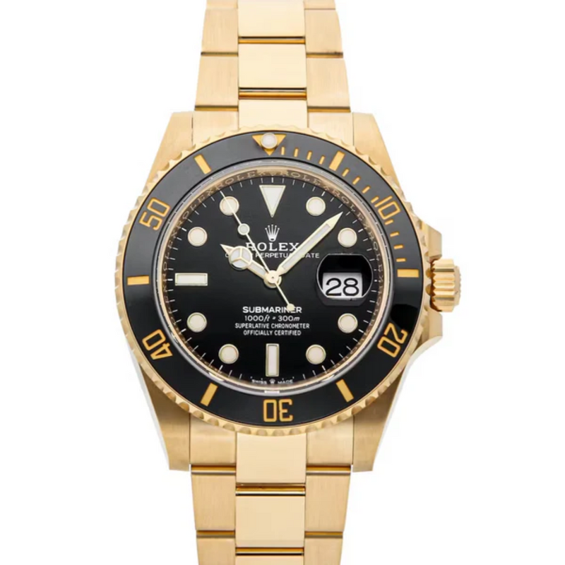 Relógio Masculino De Luxo Rolex Submariner Golden Black