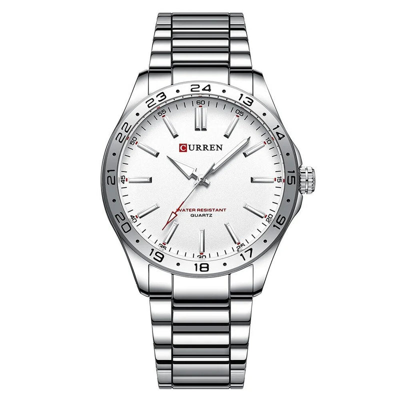 Relógio Casual Masculino Curren Walker Silver