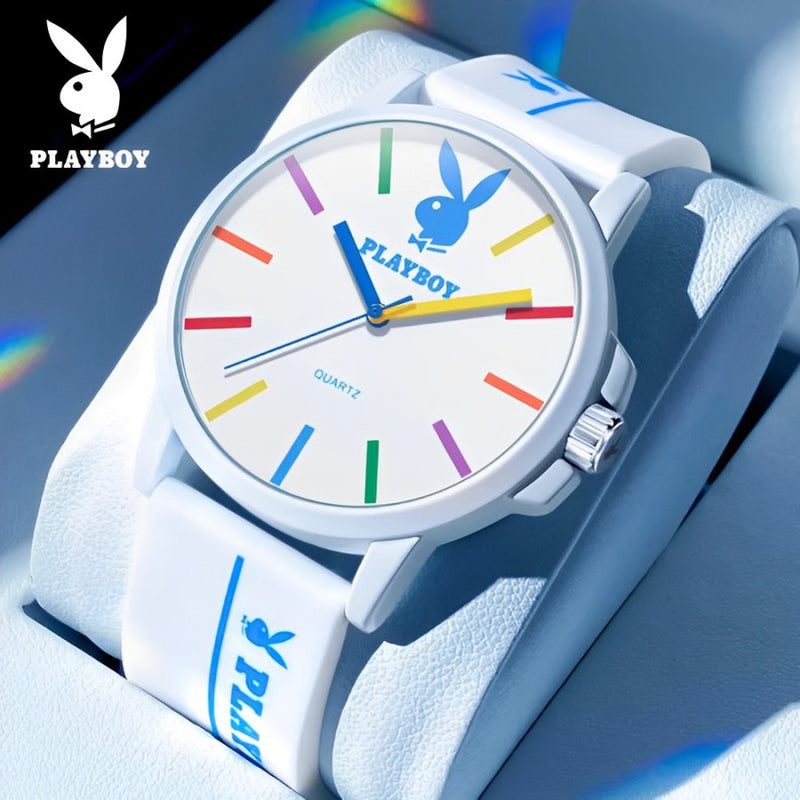 Relógio Casual Masculino Playboy White Rainbow