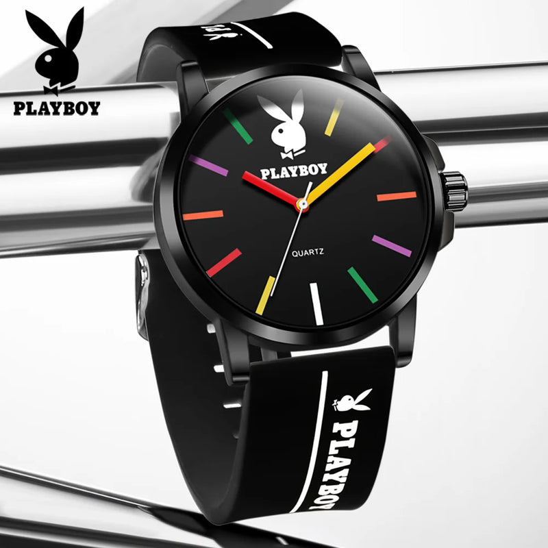 Relógio Casual Masculino Playboy Black Rainbow