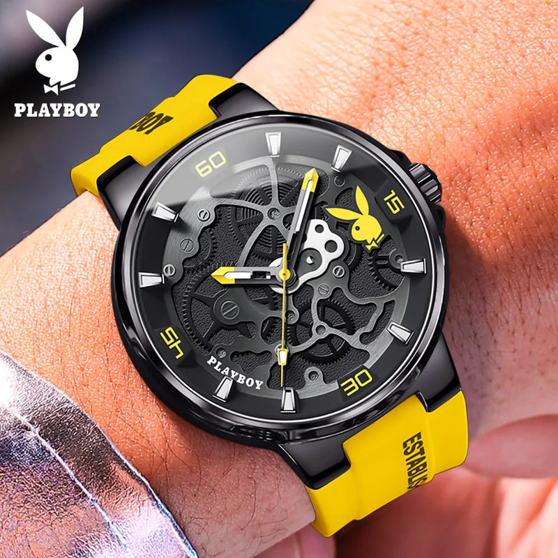 Relógio Casual Masculino Playboy Dangler Yellow