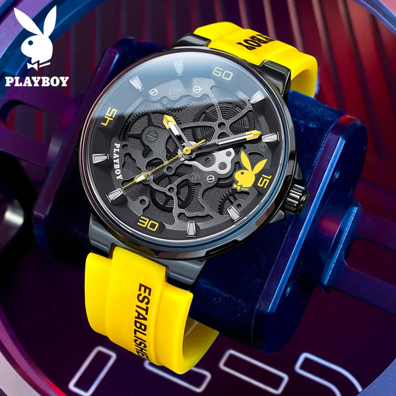 Relógio Casual Masculino Playboy Dangler Yellow