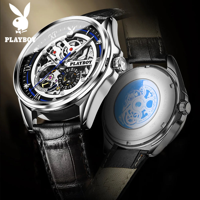 Relógio de Luxo Masculino Playboy Hefner Automatic