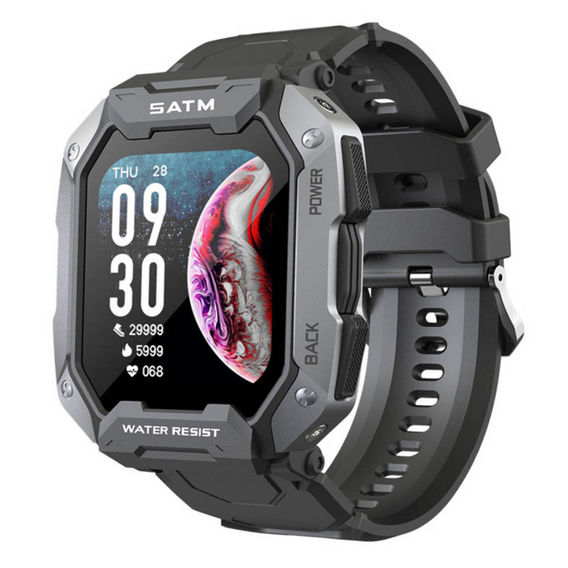 Smartwatch Bruto de Luxo Braddock Army All Black Don Caruso