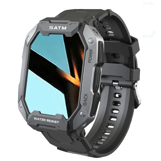 Smartwatch Bruto de Luxo Braddock Army All Black Don Caruso