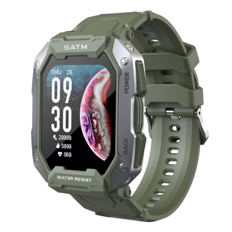 Smartwatch Bruto de Luxo Braddock Army Green Don Caruso