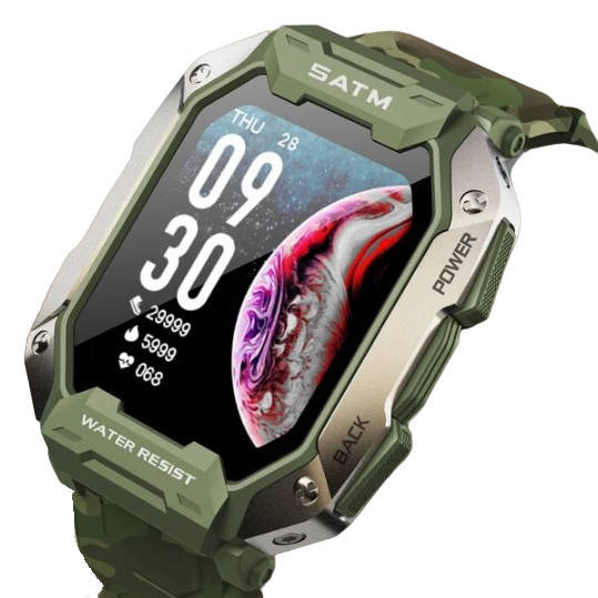 Smartwatch Bruto de Luxo Braddock Army Green Don Caruso