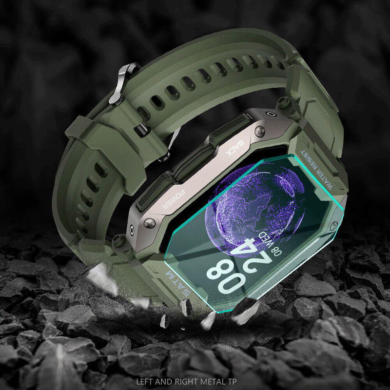 Smartwatch Bruto de Luxo Braddock Army Green Don Caruso