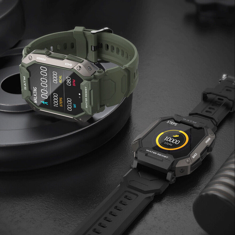 Smartwatch Bruto de Luxo Braddock Army Green Don Caruso