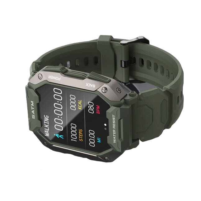 Smartwatch Bruto de Luxo Braddock Army Green Don Caruso