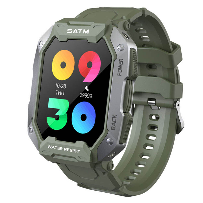 Smartwatch Bruto de Luxo Braddock Army Green Don Caruso