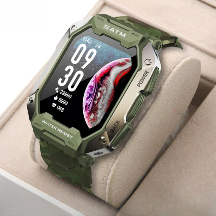 Smartwatch Bruto de Luxo Braddock Army Green Don Caruso