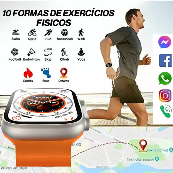 Smartwatch Series Ultra 9 + 7 Pulseiras de Brinde Don Caruso