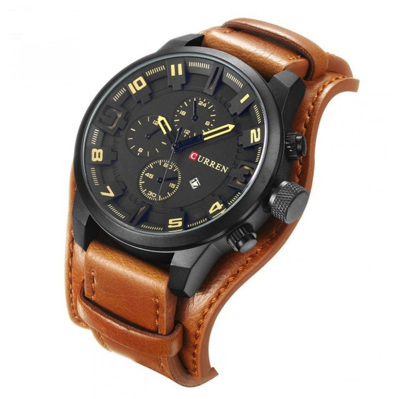 Relógio Casual Masculino Pulseira de Couro Curren Leather II