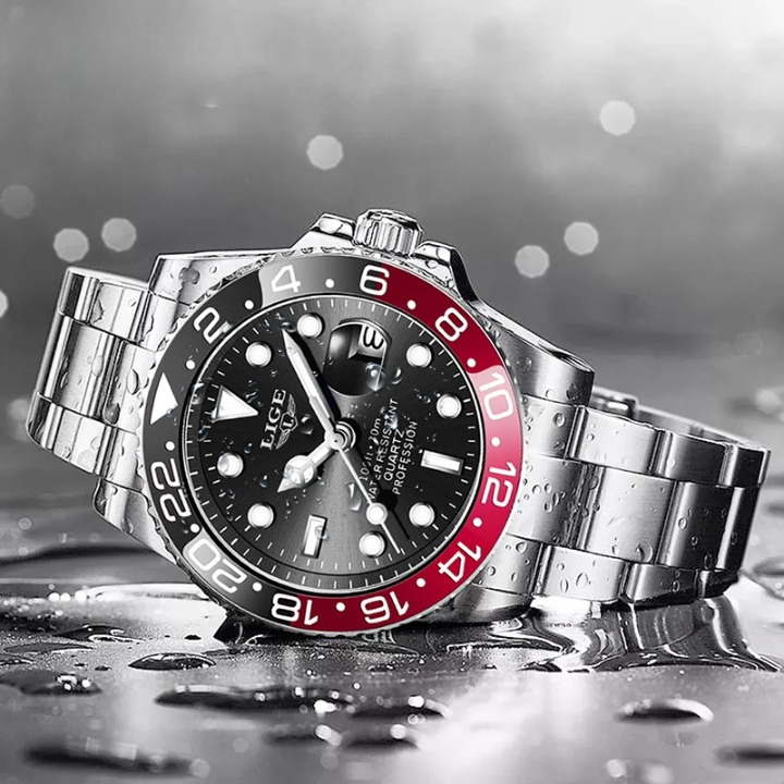 Relógio Masculino de Luxo Lige Rossoneri Submariner