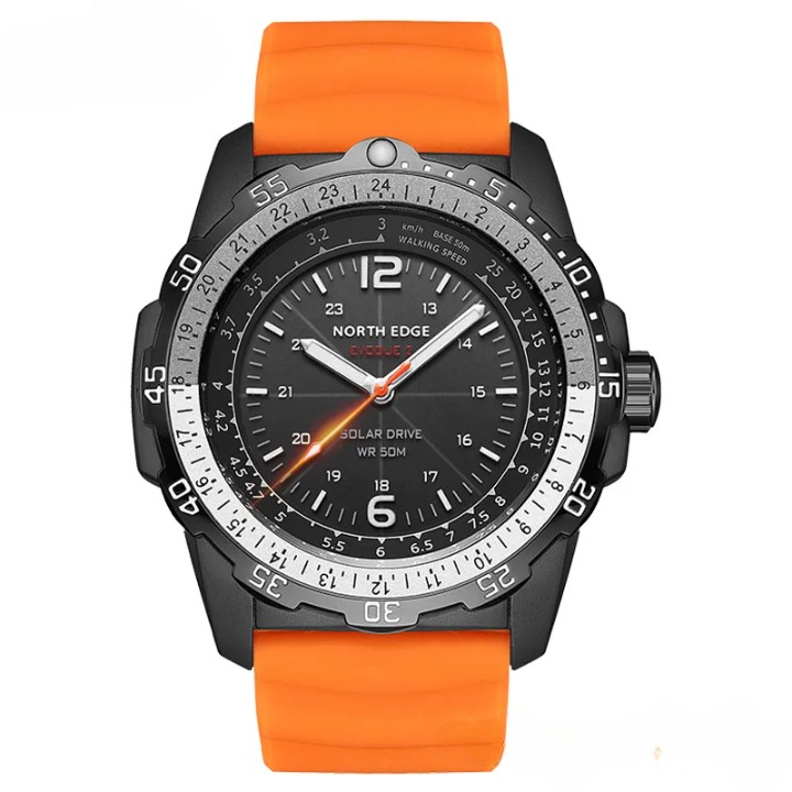 Relógio Esportivo Masculino North Edge 50 ATM Orange Evoque 2