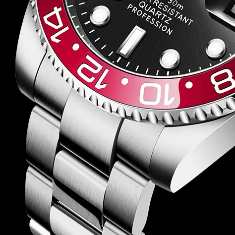 Relógio Masculino de Luxo Lige Rossoneri Submariner